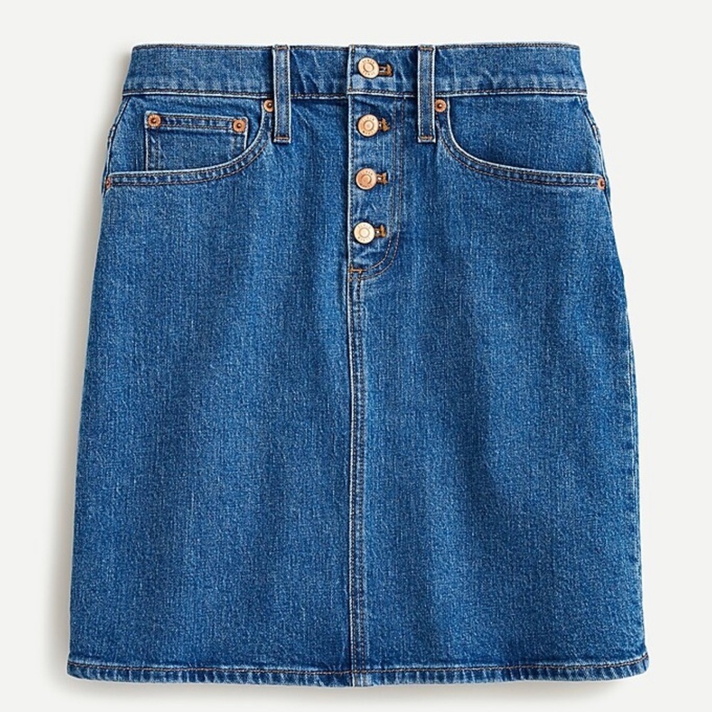 J. Crew Button-front denim skirt Size 25